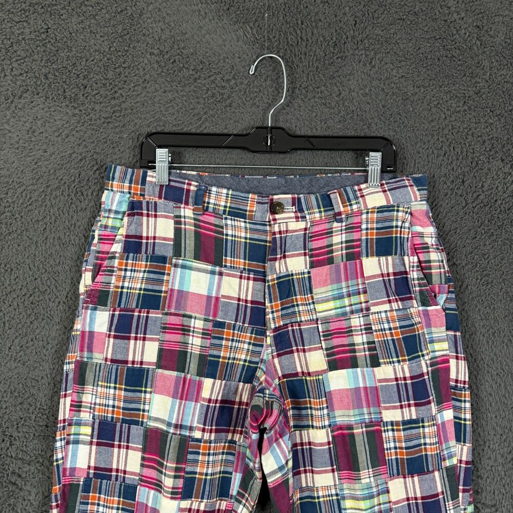 Brooks Brothers Pants Mens 35x32 Multicolor Plaid Indian Madras Patchwork Preppy - Picture 2 of 12